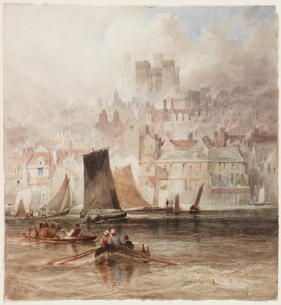 Newcastle from the Tyne by Thomas Miles Richardson